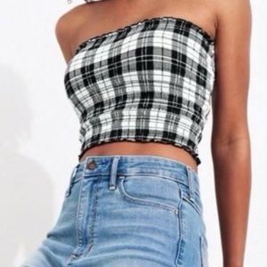 Plaid Tube Top